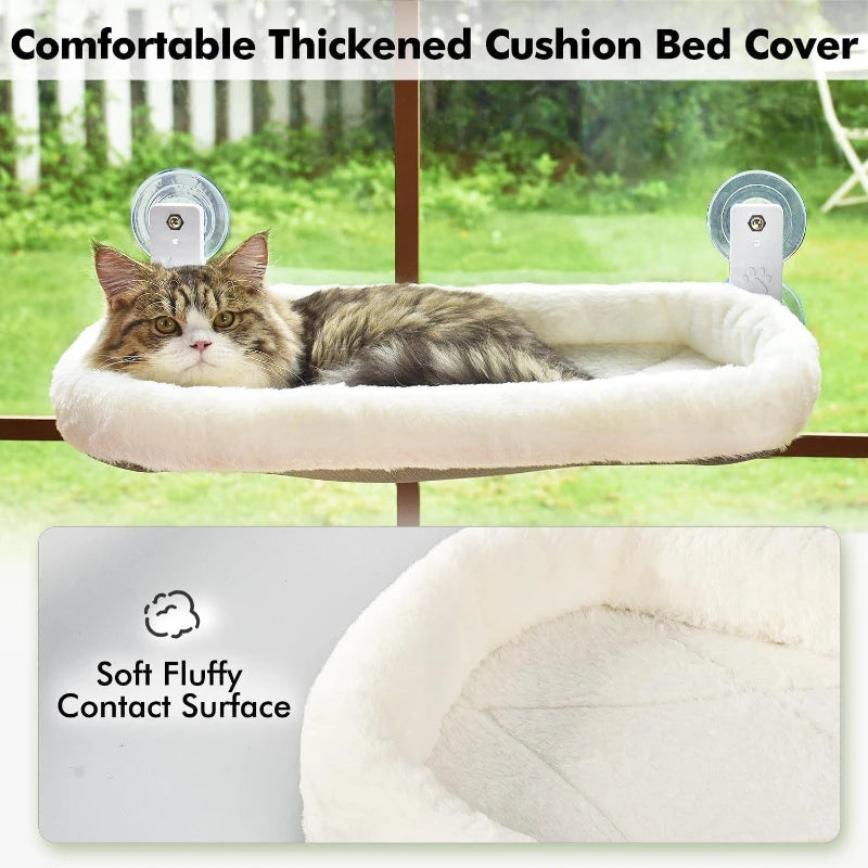 Cat Window Hammock Suction Cup Hanging Bed Pet Sunbathing Glass Perch for Balcony Pet Nest