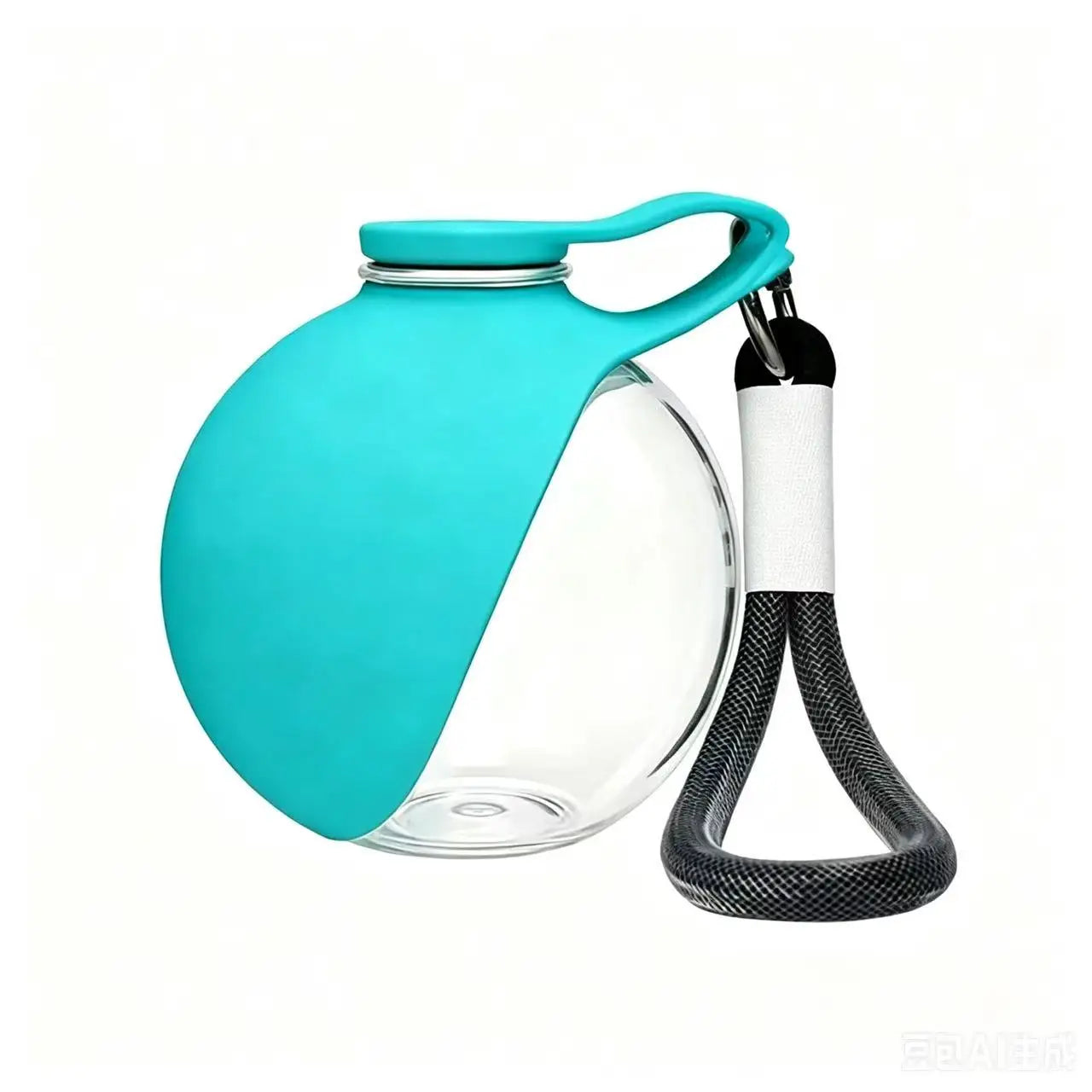 Garrafa de Água Portátil em Aço Inox com Tigela para Cães e Gatos