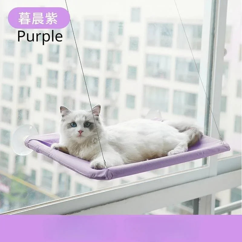 Hammock Lavável com Ventosa para Janela de Gatos - Confortável e Resistente