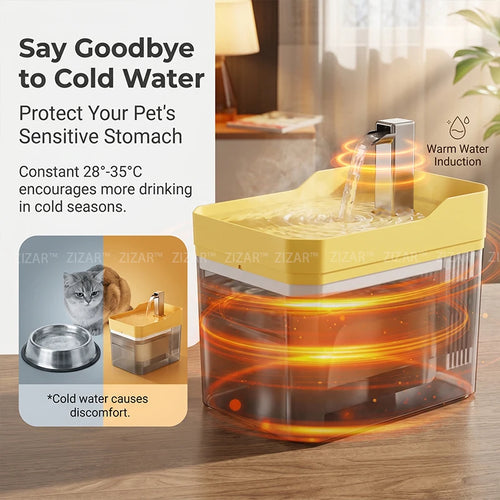 Bebedouro Automático com Temperatura Constante 25-30°C para Gatos e Cães