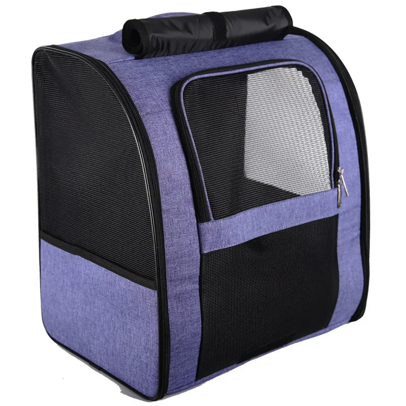 Mochila Transportável Dobrável Respirável para Gatos e Cães Pequenos
