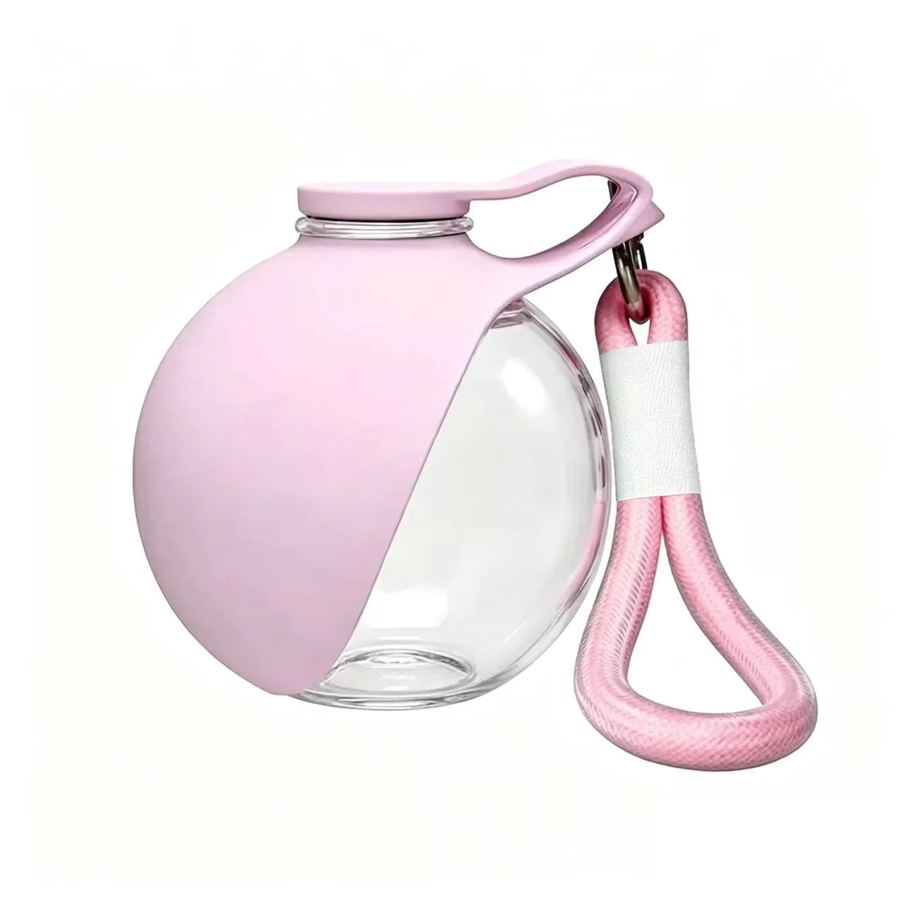 Garrafa de Água Portátil em Aço Inox com Tigela para Cães e Gatos