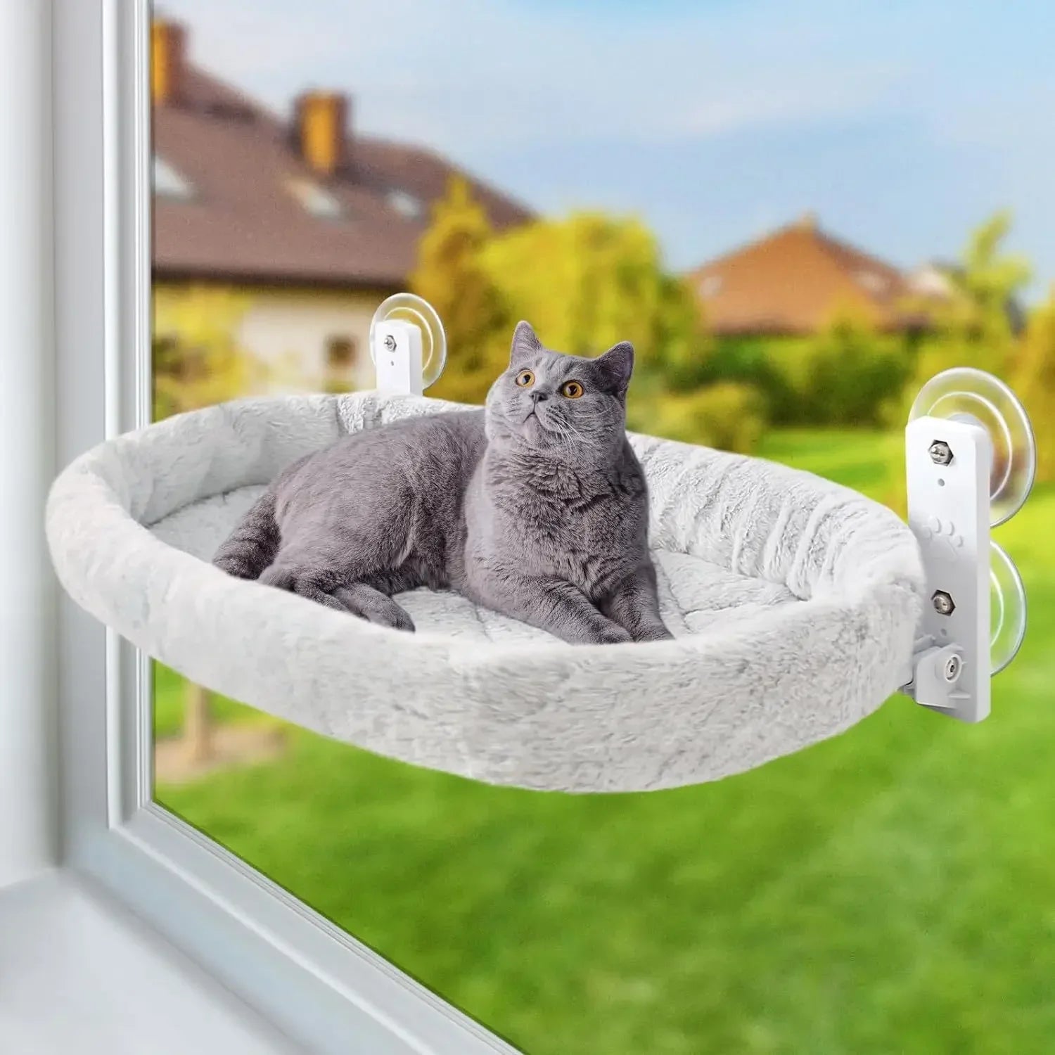 Cat Window Hammock Suction Cup Hanging Bed Pet Sunbathing Glass Perch for Balcony Pet Nest