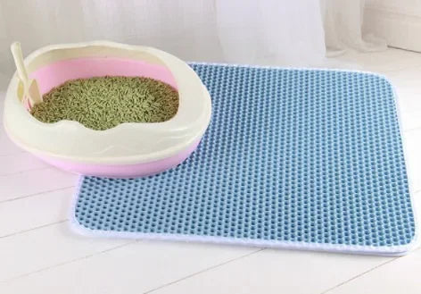 Tapete Lavável Impermeável para Caixa de Areia de Gatos - Dupla Camada com Brinde