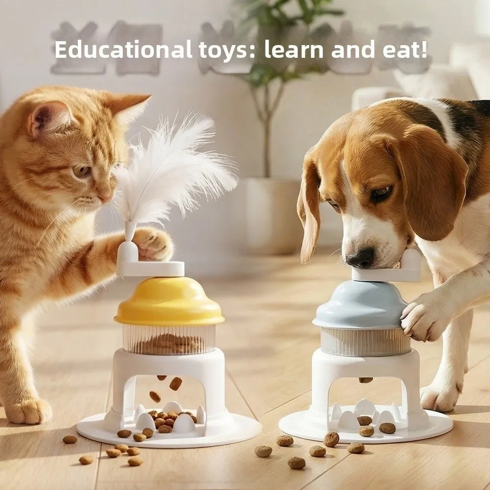 Interactive Design Dog Treat Dispenser Teaser Wand Slow Feeding Dog Interactive Puzzle Mechanism Ice Shaver Shape