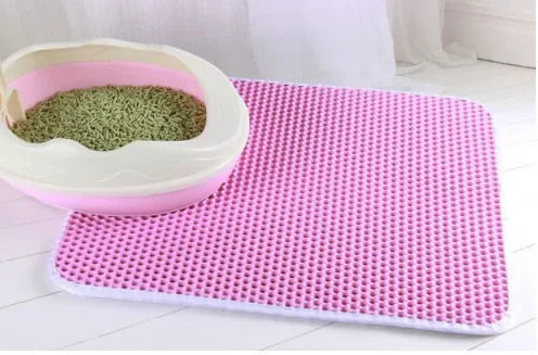 Tapete Lavável Impermeável para Caixa de Areia de Gatos - Dupla Camada com Brinde